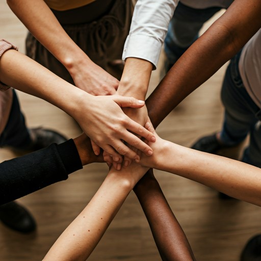 Mani unite in segno di solidarietà